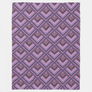Mauve Stripes-Skalenmuster Fleecedecke