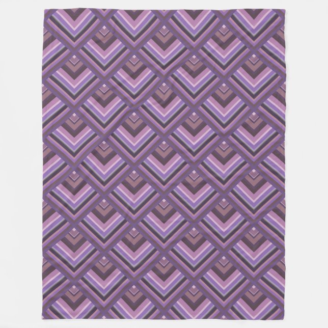 Mauve Stripes-Skalenmuster Fleecedecke (Vorderseite)