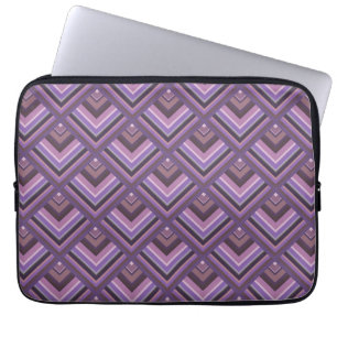 Mauve Stripes-Skalenmuster Laptopschutzhülle