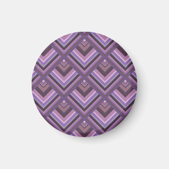 Mauve Stripes-Skalenmuster Magnet (Vorne)