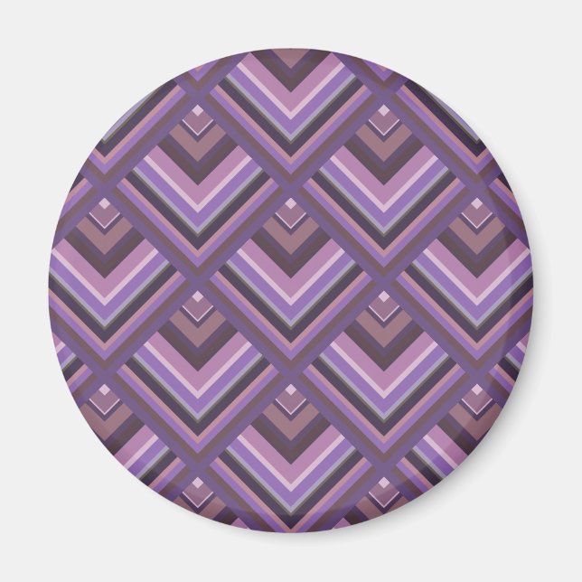 Mauve Stripes-Skalenmuster Magnet (Vorne)