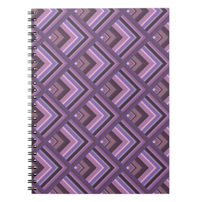 Mauve Stripes-Skalenmuster Notizblock (Vorderseite)