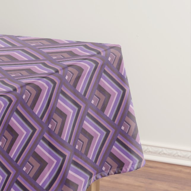 Mauve Stripes-Skalenmuster Tischdecke (Beispiel)