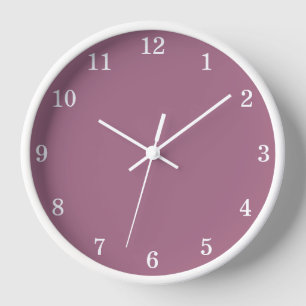 Mauve Stylish Minimalistisch Wall Clock Uhr