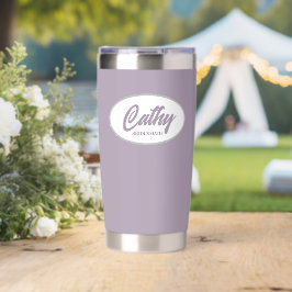Mauve Stylized Wedding Bridesmaid Thermobecher