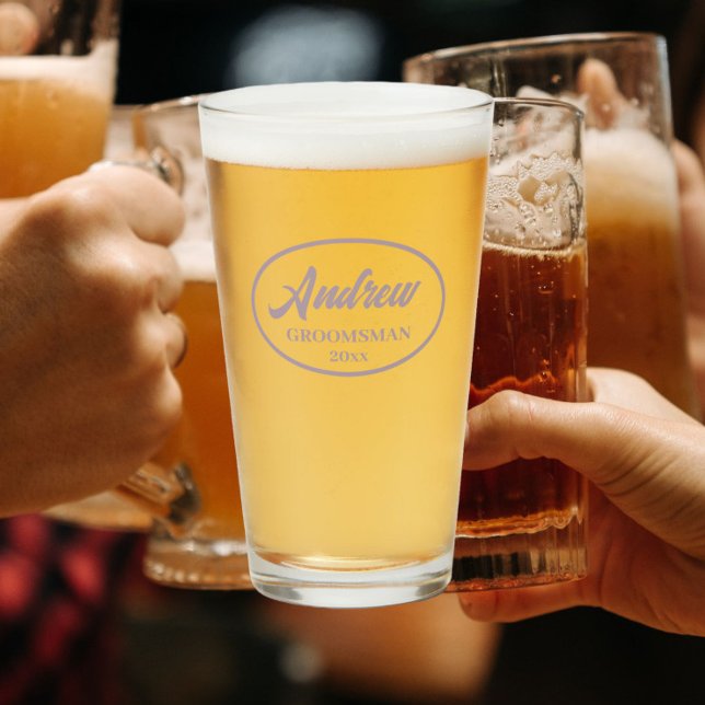 Mauve Stylized Wedding Trauzeuge Glas (In Situ)