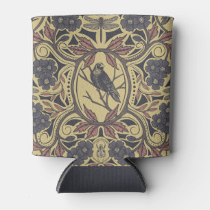 Mauve, Tan & Gray Crow & Dragonfly Dosenkühler