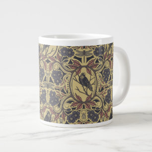 Mauve, Tan & Gray Crow & Dragonfly Jumbo-Tasse