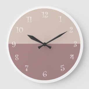 Mauve Taupe Cream Kitchen Clocks Große Wanduhr