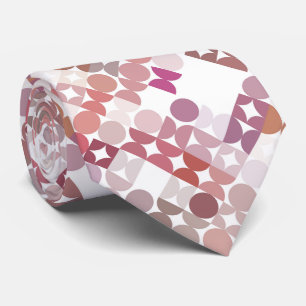 Mauve Taupe Dusty Blush Pink Retro Art Muster Krawatte