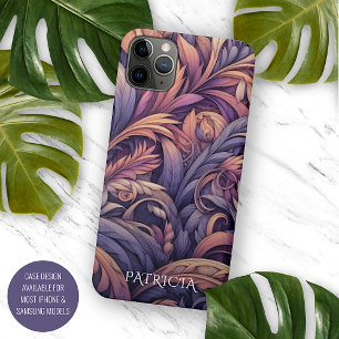 Mauve Taupe Pink Violet Lila Paisley Muster Case-Mate iPhone Hülle