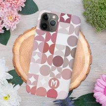 Mauve-Taupe-Rosa-Midcentury-Kreise-Muster