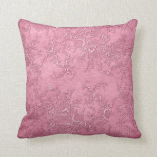 Mauve Textur Ranken Floral Rosa Vintage Viktoriani Kissen