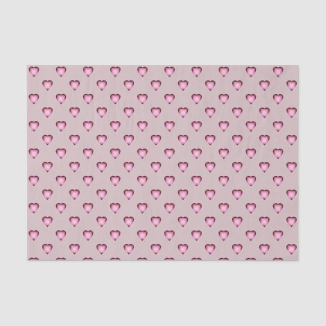 Mauve Tiny Glows Herz Tissue Paper Seidenpapier (Vorderseite)