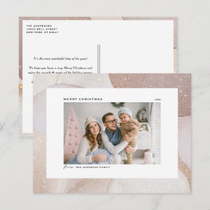 Mauve Tones und Glitzer Akzente Foto Weihnachten