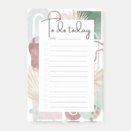 Mauve- und grüne Abstrakte Formen zu erledigen Lis Post-it Klebezettel