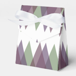 Mauve und grüne Dreiecke Geschenkschachtel
