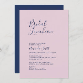 Mauve und Marine | Einfaches Minimal Bridal Lunche Einladung