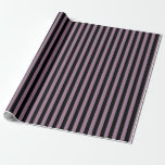 Mauve und Vintages schwarzes Streifenmuster Geschenkpapier<br><div class="desc">Dusky lila und schwarz Paris themed Vintag Streifen Muster Packpapier.</div>