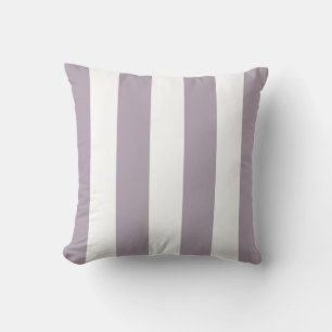 Mauve und Weiß Streifen Kissen