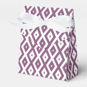 Mauve und weißes Diamantmuster Geschenkschachtel