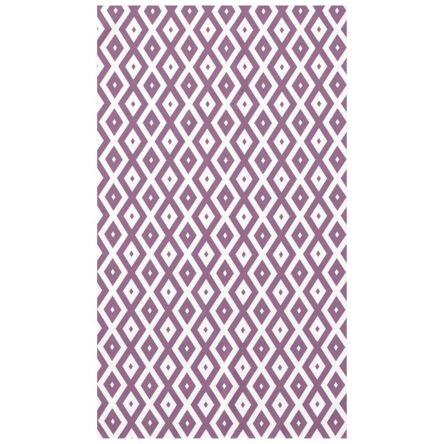 Mauve und weißes Diamantmuster Tischdecke (Vorderseite)