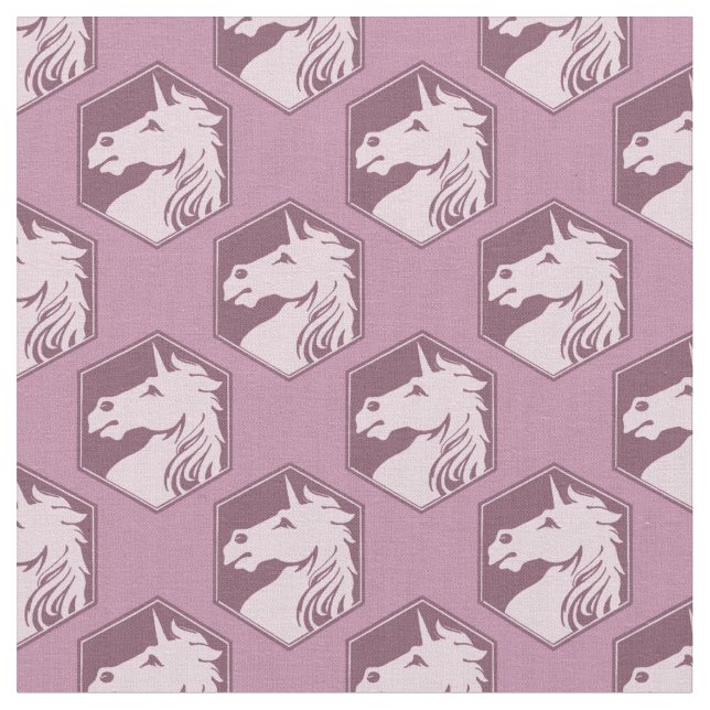 Mauve Unicorn Hexagon Muster Stoff (Nahaufnahme)