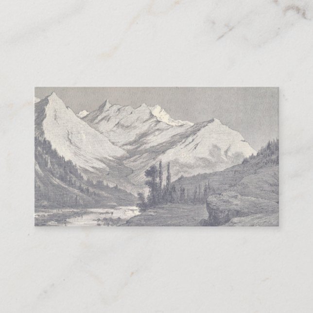 Mauve Vintag Mountain Custom Business Card v1 Visitenkarte (Vorderseite)