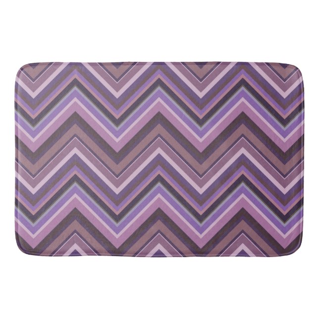 Mauve zigzag badematte (Vorderseite)