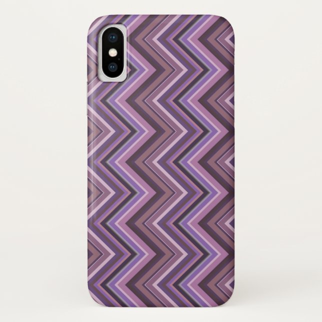 Mauve zigzag Case-Mate iPhone hülle (Rückseite)