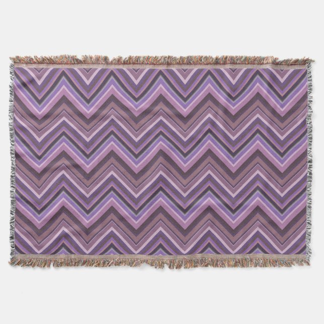 Mauve zigzag decke (Vorderseite)