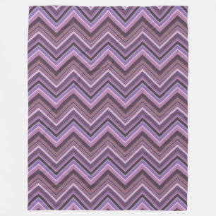 Mauve zigzag fleecedecke