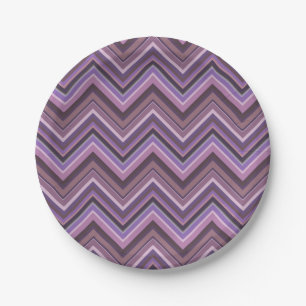 Mauve zigzag pappteller
