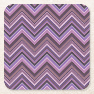 Mauve zigzag rechteckiger pappuntersetzer
