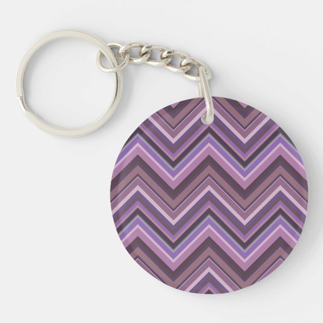 Mauve zigzag schlüsselanhänger (Vorderseite)