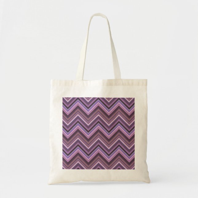 Mauve zigzag tragetasche (Vorne)