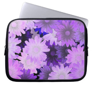 Mauvefarbenes Blumenmuster Laptopschutzhülle