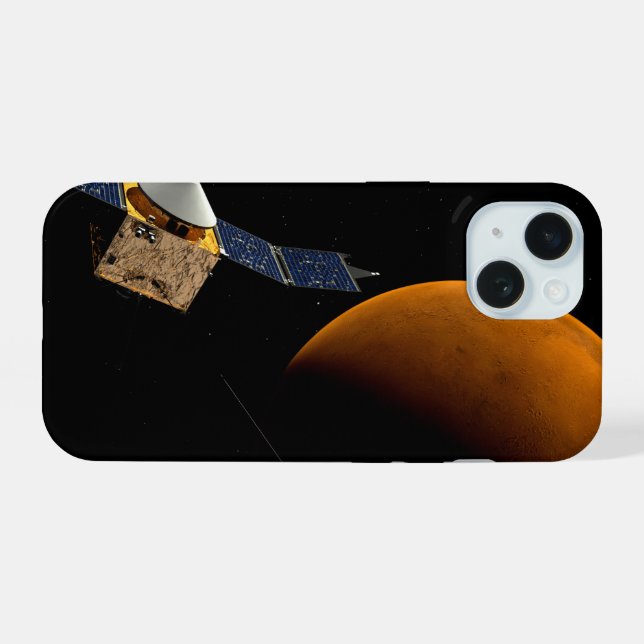 Maven-Raumsonde. iPhone 15 Hülle (Rückseite (Horizontal))