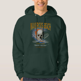 Mavericks Beach California Surfer Skull und Cross Hoodie