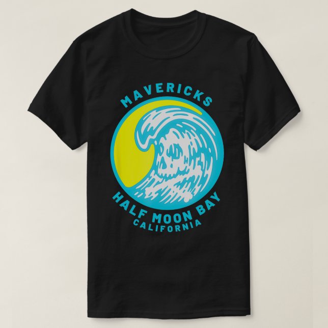 Mavericks Half Moon Bay Surfing T-Shirt (Design vorne)