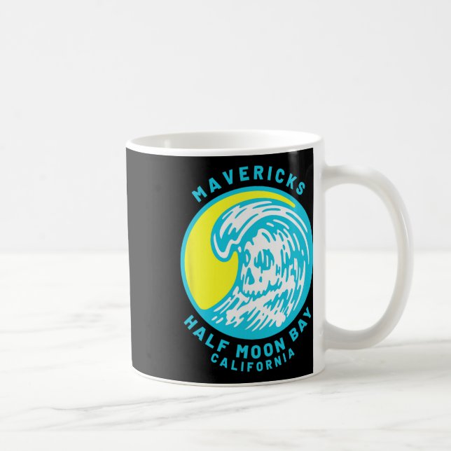 Mavericks Half Moon Y Surfing  Kaffeetasse (Rechts)