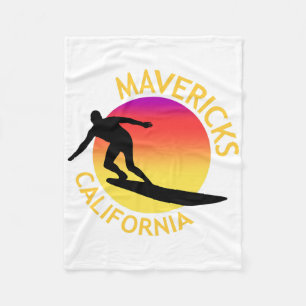 Mavericks Surfen Kalifornien Urlaub  Fleecedecke
