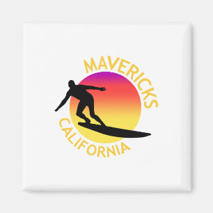 Mavericks Surfen Kalifornien Urlaub Magnet