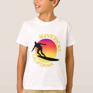 Mavericks Surfen Kalifornien Urlaub T-Shirt
