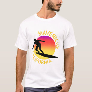 Mavericks Surfen Kalifornien Urlaub T-Shirt