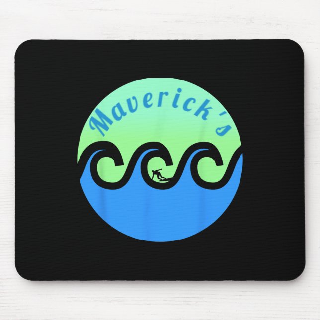 Maverick's Surfing Surf California Strände Mousepad (Vorne)