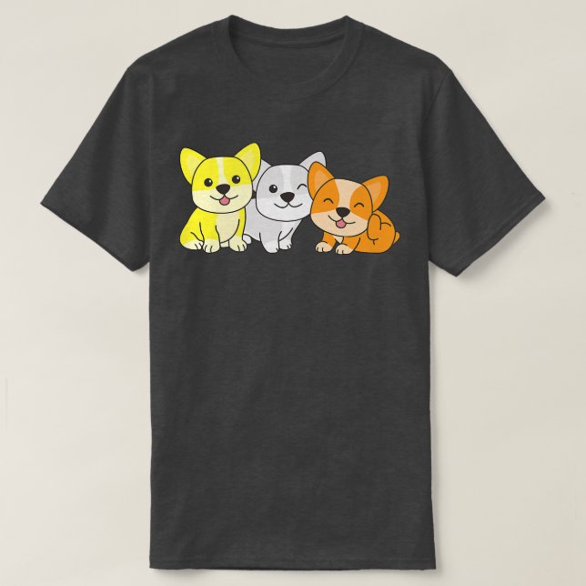 Maverique Flag Pride Lgbtq Hunde Maverique Corgi80 T-Shirt (Design vorne)