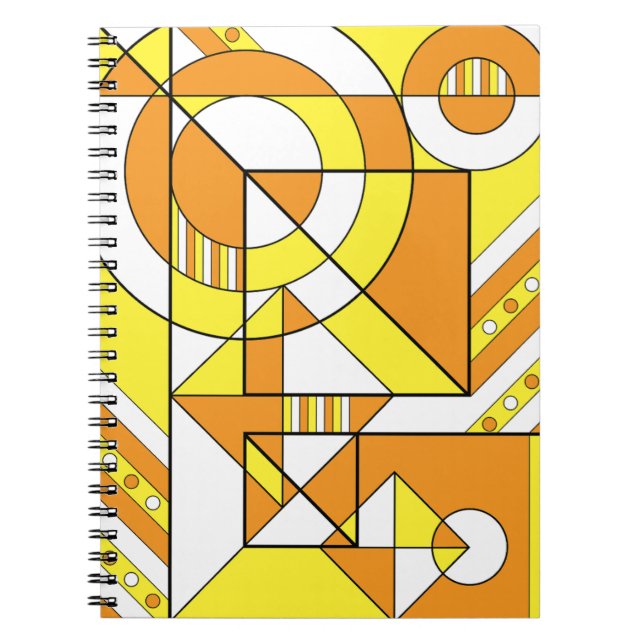 Maverique Pride Abstrakt Geometric Orange Yellow Notizblock (Vorderseite)