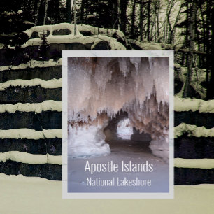 Mawikwe Sea Caves Ice and Snow, Apostelinseln Po Postkarte