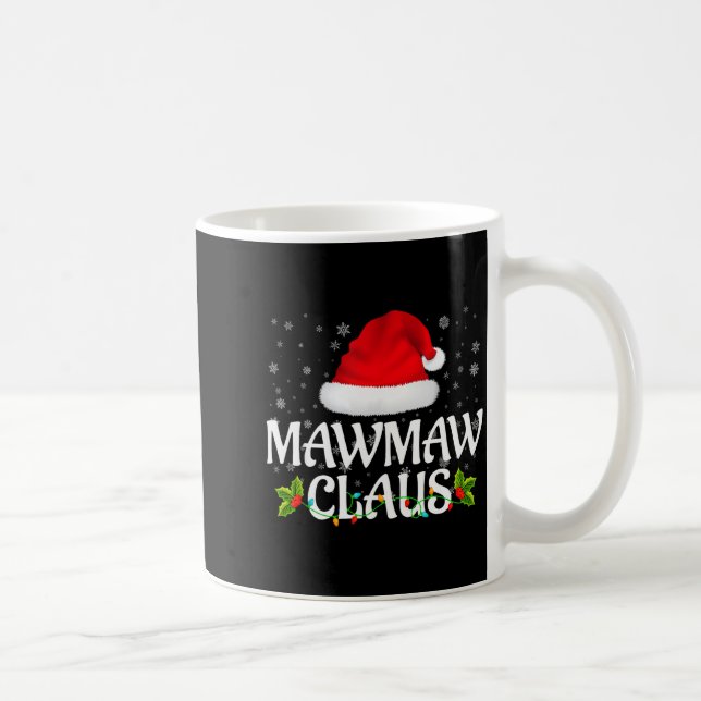 Mawmaw Claus Christmas Lights Santa Pajama Family  Kaffeetasse (Rechts)